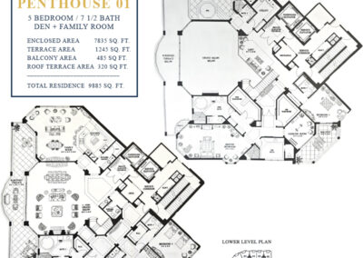 Trieste at Bay Colony Penthouse Floor Plan 1